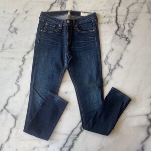 Rag & Bone Skinny Dark Wash Denim